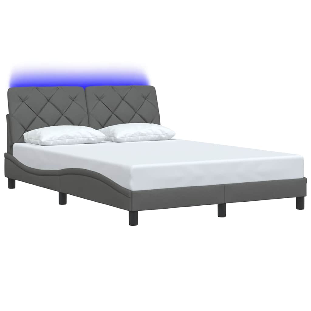 Okvir kreveta s LED-om bez madraca 140 x 190 cm od tkanine