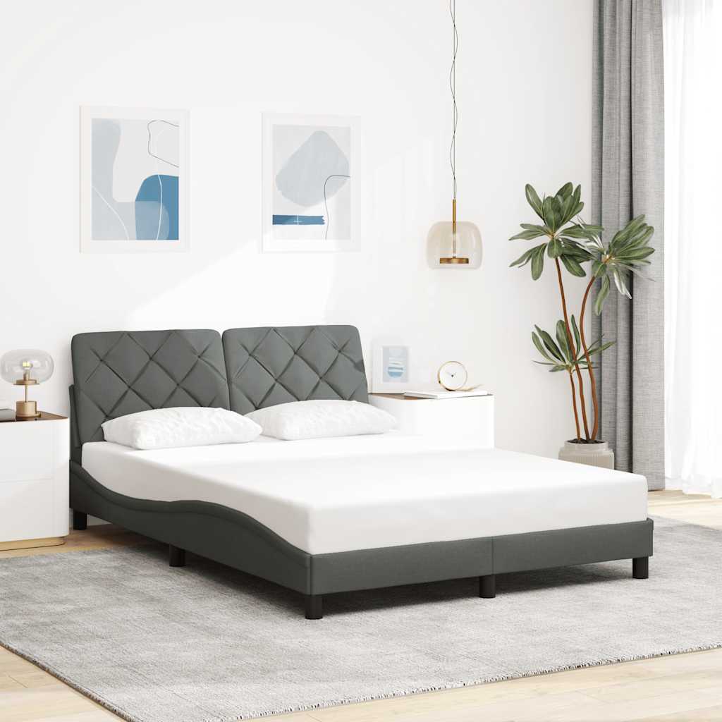 Okvir kreveta s LED-om bez madraca 140 x 190 cm od tkanine