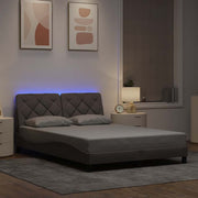Okvir kreveta s LED-om bez madraca 140x200 cm od tkanine