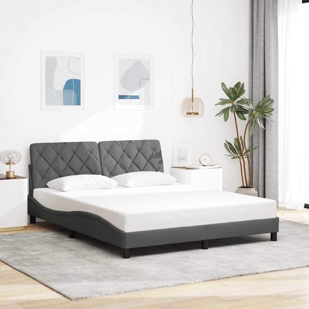 Okvir kreveta s LED-om bez madraca 160x200 cm od tkanine