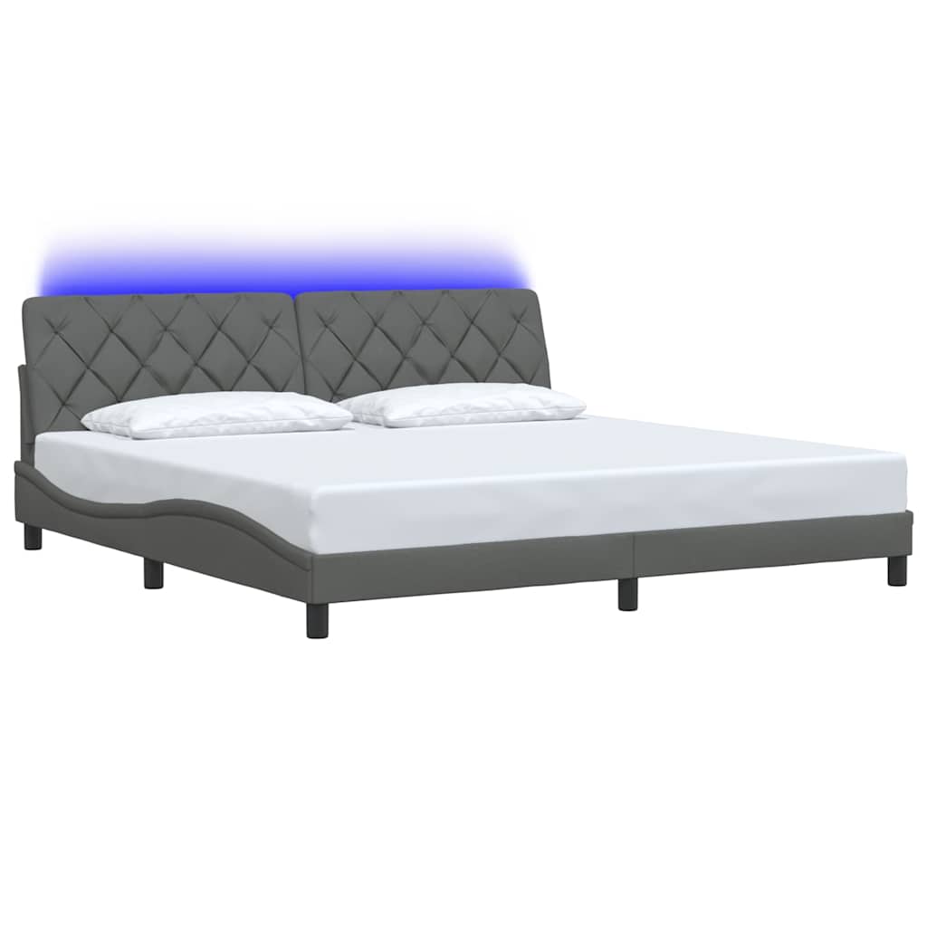 Okvir kreveta s LED-om bez madraca 200x200 cm od tkanine