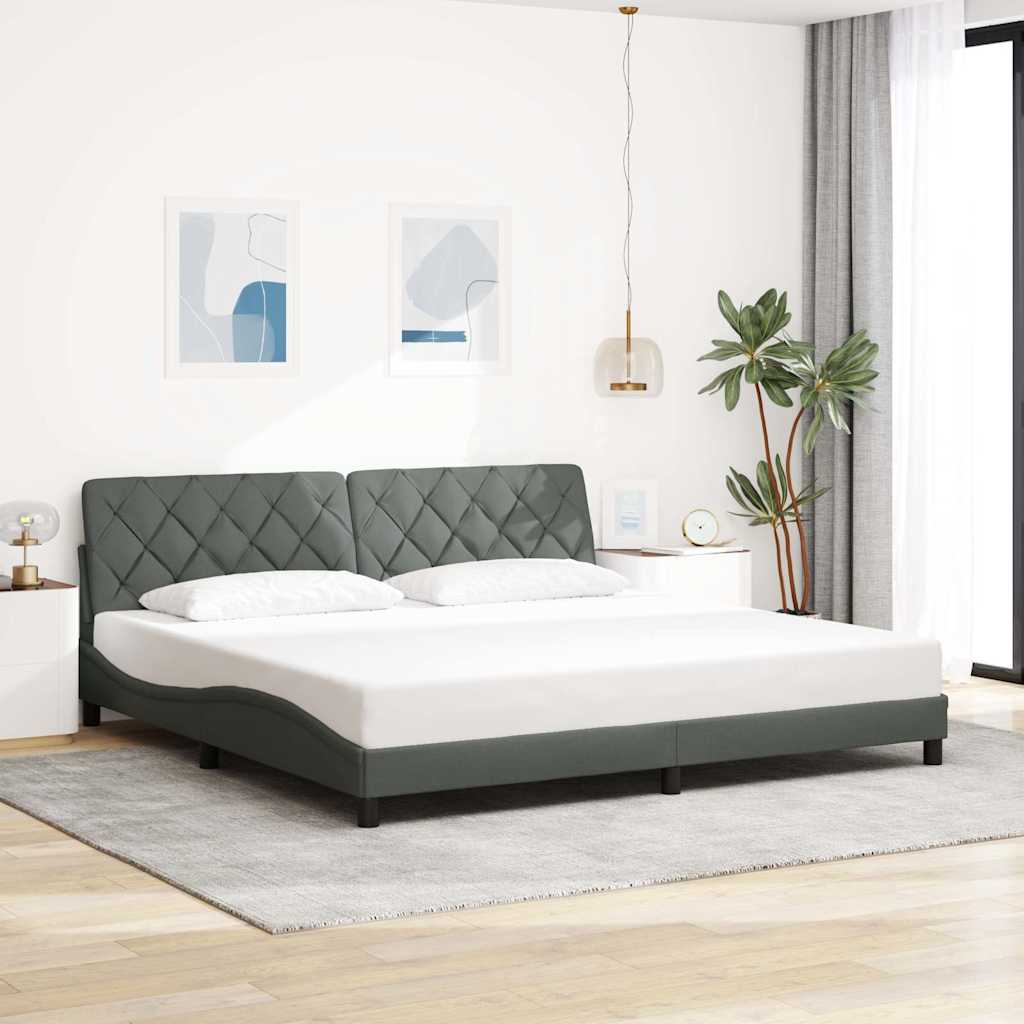 Okvir kreveta s LED-om bez madraca 200x200 cm od tkanine