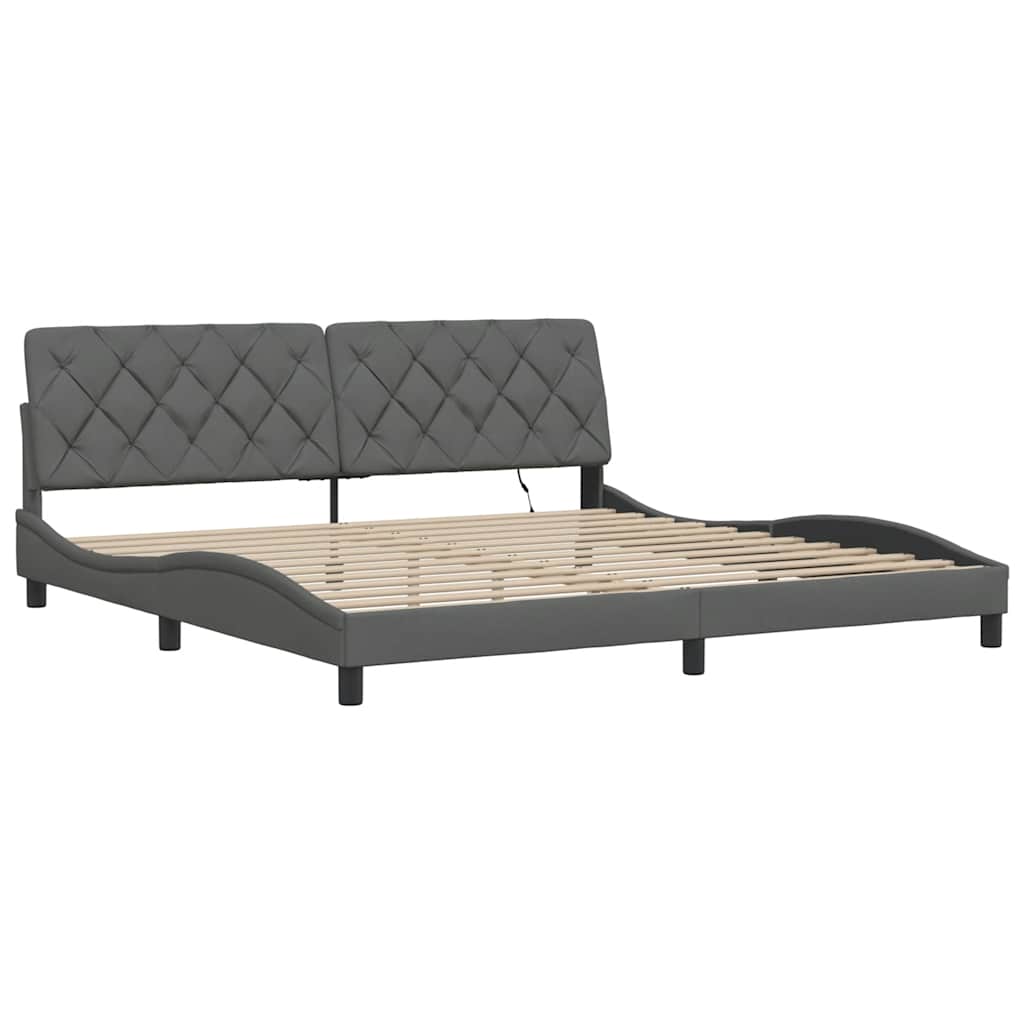 Okvir kreveta s LED-om bez madraca 200x200 cm od tkanine