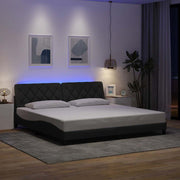 Okvir kreveta s LED-om bez madraca 200x200 cm od tkanine