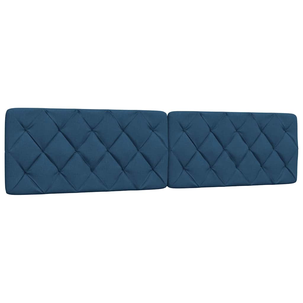 Krevet s madracem plavi 200 x 200 cm od tkanine