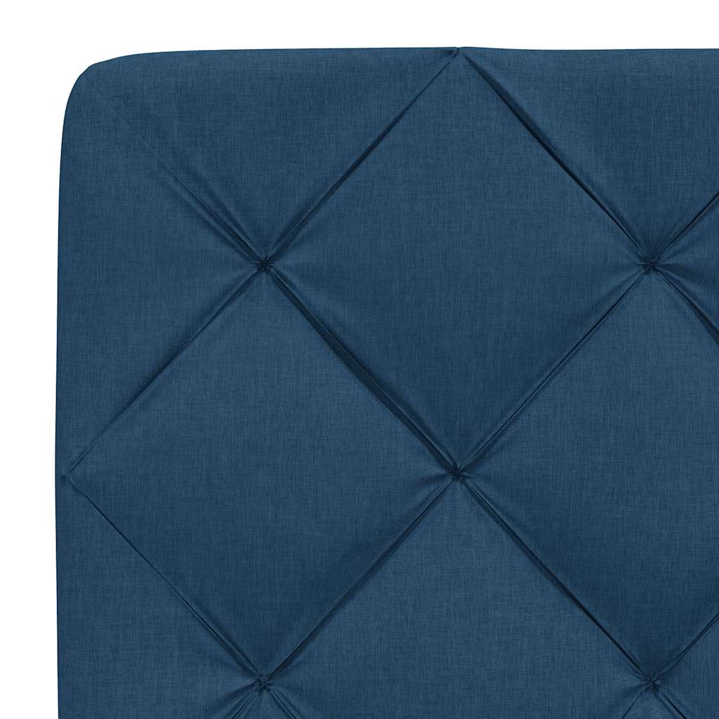 Krevet s madracem plavi 200 x 200 cm od tkanine
