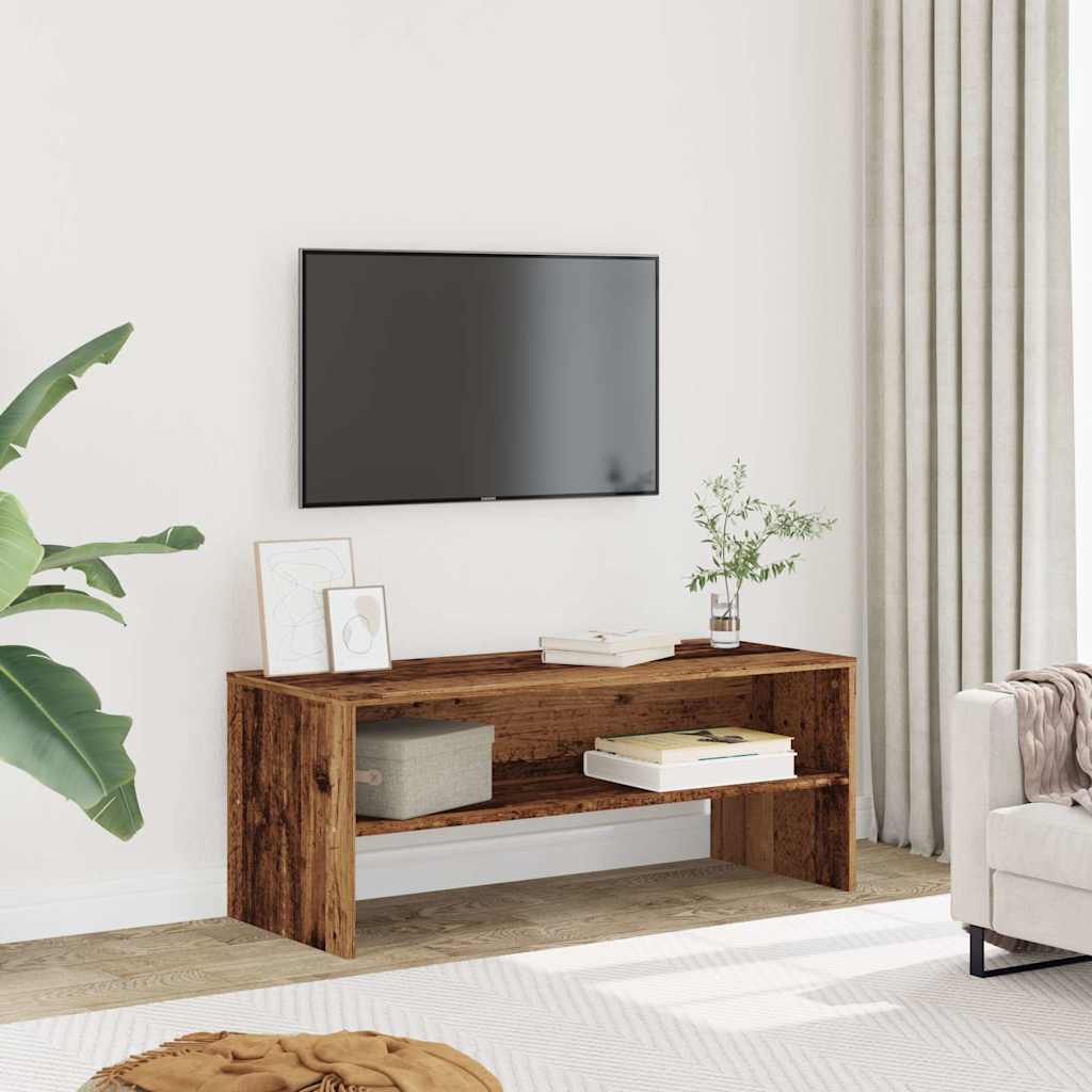 TV ormarić boja staro drvo 100x40x40 cm konstruirano drvo