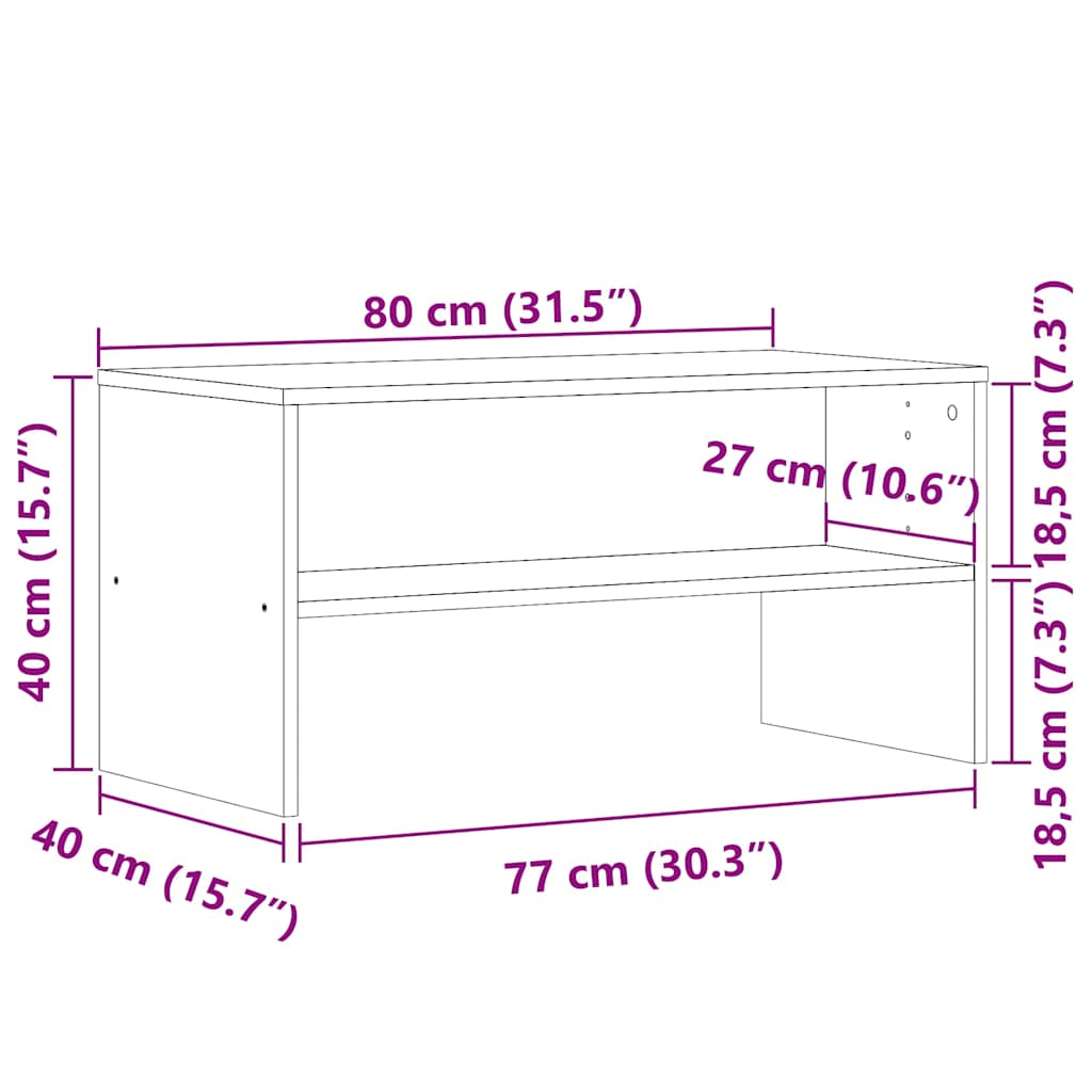 TV ormarić staro drvo 80x40x40 cm konstruirano drvo