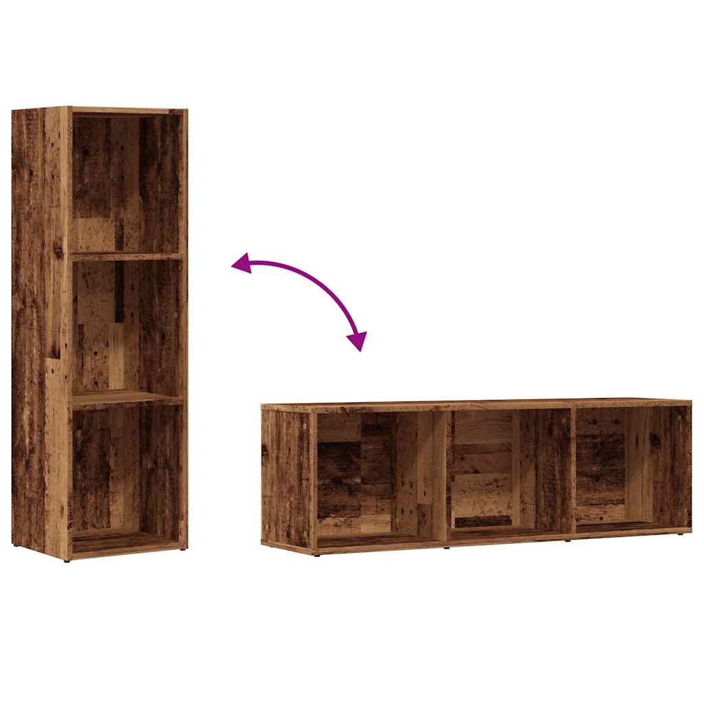 Ormar za knjige staro drvo 36x30x114 cm konstruirano drvo