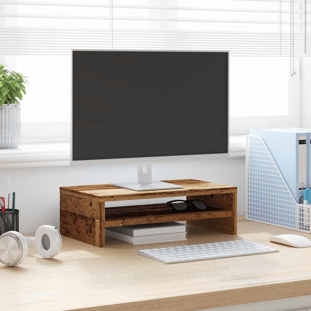 Stalak za monitor staro drvo 42x24x13 cm konstruirano drvo