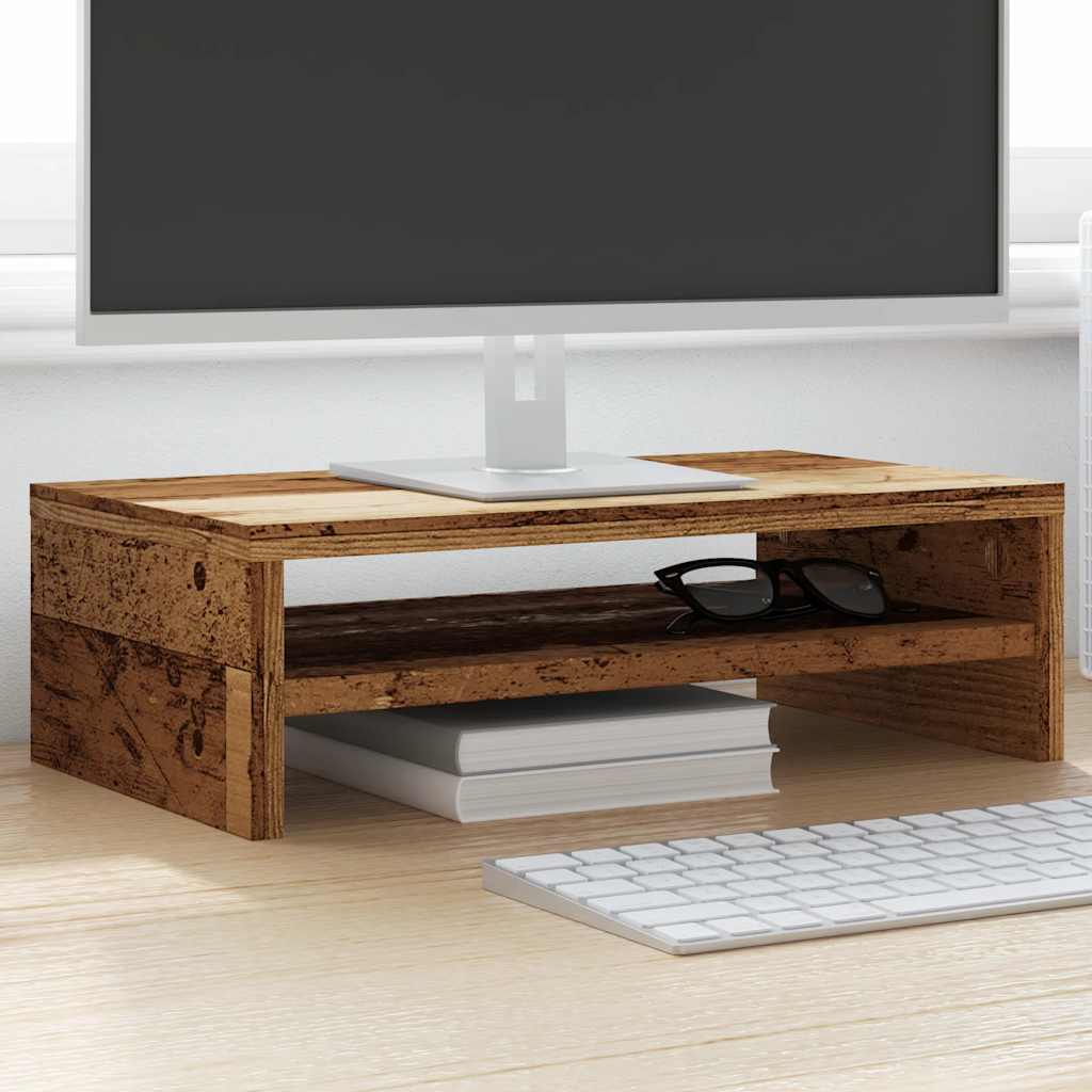 Stalak za monitor staro drvo 42x24x13 cm konstruirano drvo