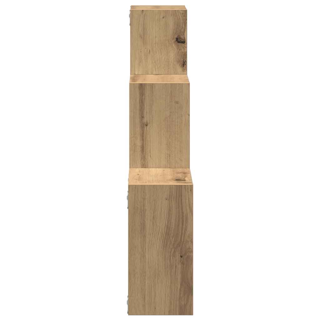 Kockaste zidne police boja hrasta 68x15x68 cm konstruirano drvo