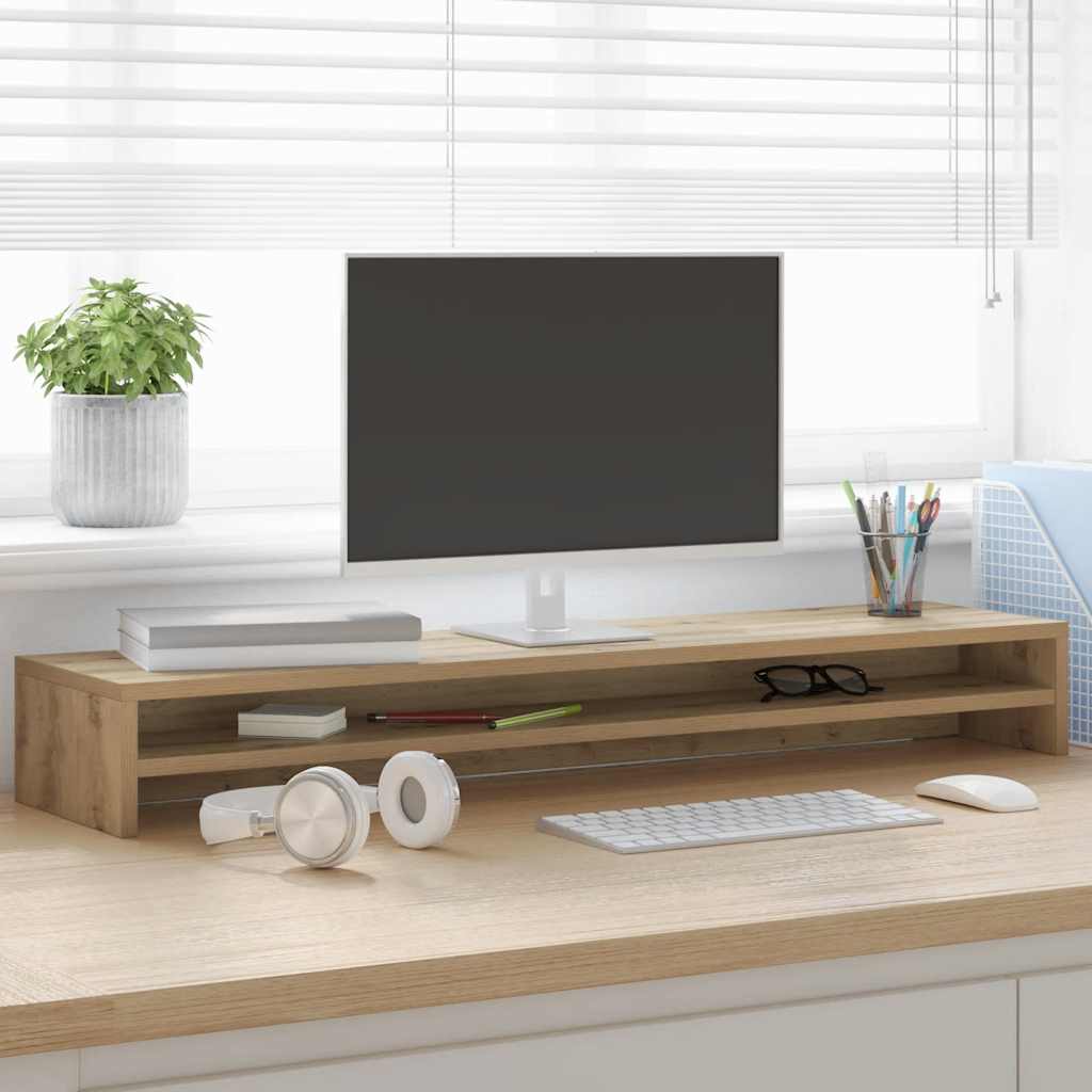 Stalak za monitor Artisan hrast 100x24x13 cm Konstruirano drvo