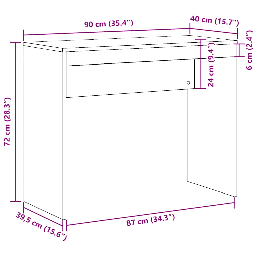 Stol staro drvo 90x40x72 cm konstruirano drvo