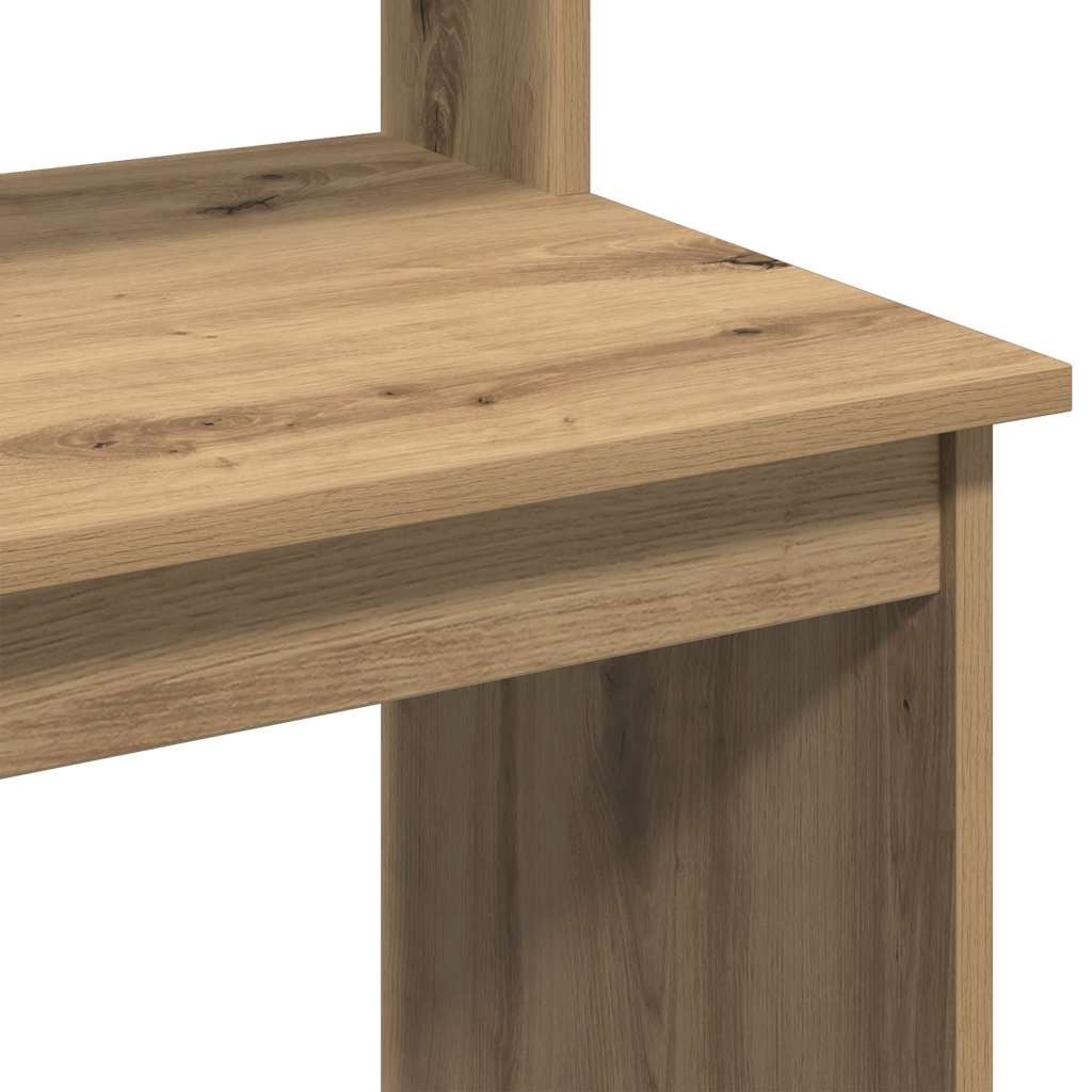 Radni stol s policama boja hrasta artisan 102x45x148 cm drveni