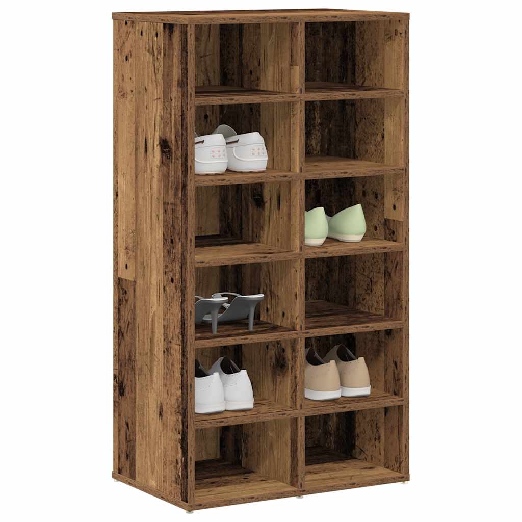 Stalak za cipele staro drvo 54x34x100,5 cm konstruirano drvo