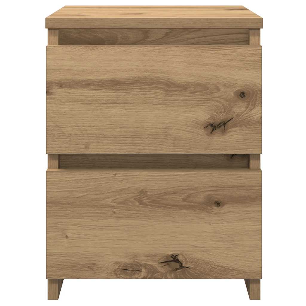 Noćni ormarići 2 kom boja hrasta 30x30x40 cm konstruirano drvo
