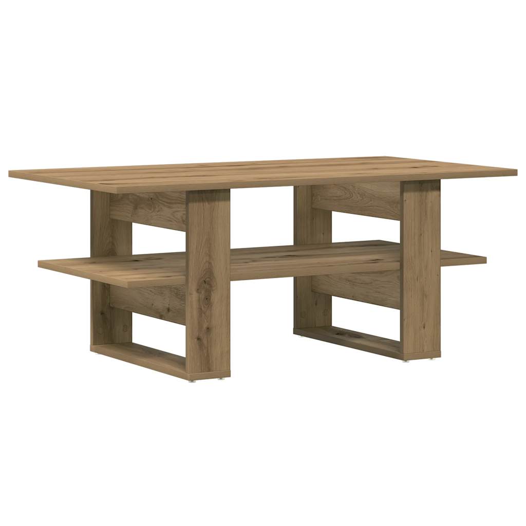 Stolić z kavu boja hrasta artisan 102x55x42cm konstruirano drvo