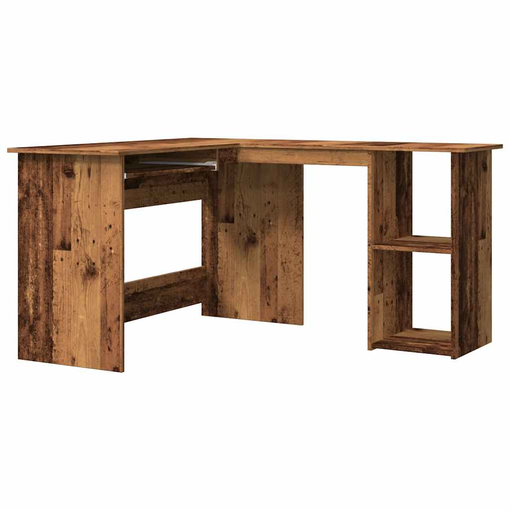 Kutni radni stol staro drvo 120x140x75 cm konstruirano drvo