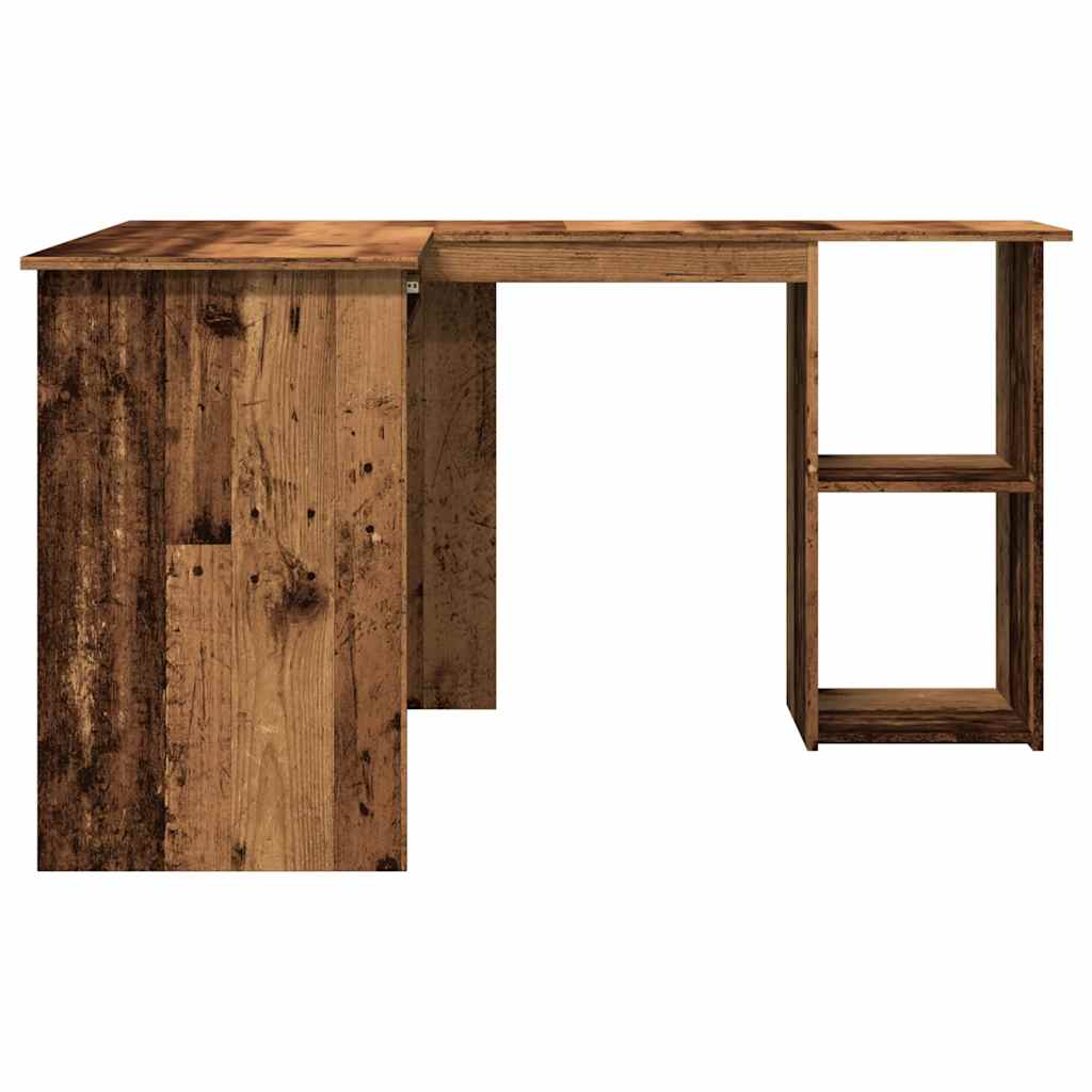 Kutni radni stol staro drvo 120x140x75 cm konstruirano drvo