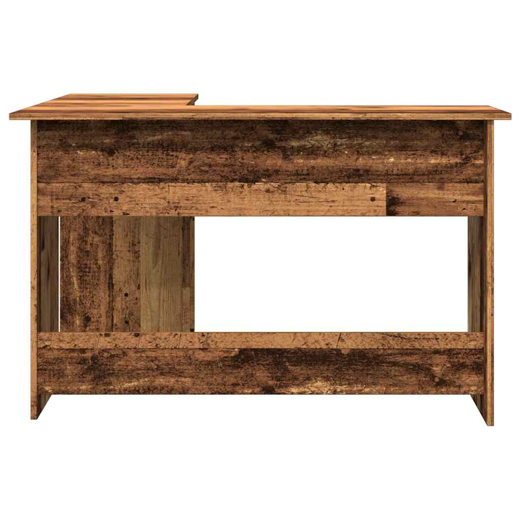 Kutni radni stol staro drvo 120x140x75 cm konstruirano drvo