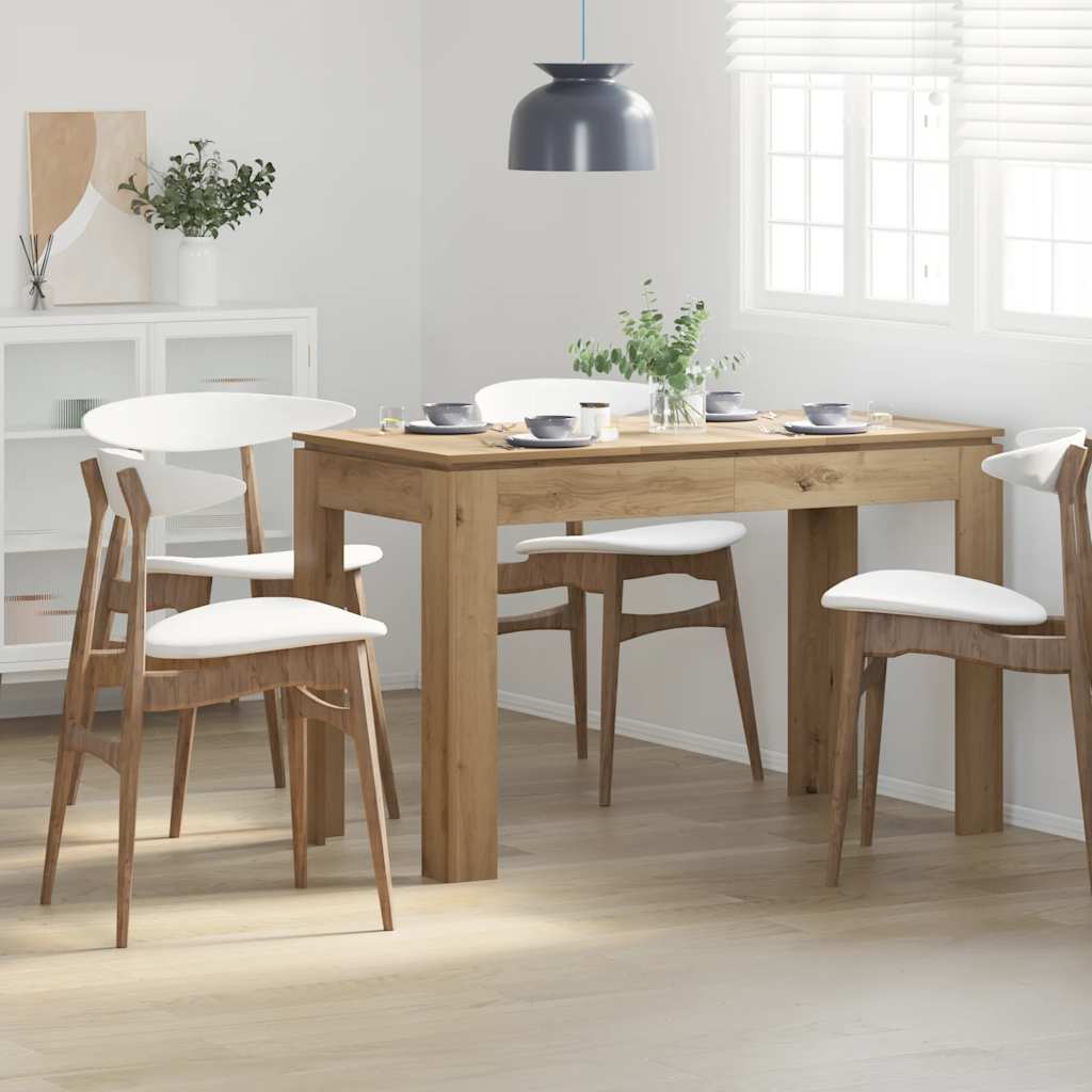 Blagovaonski stol boja hrasta 120x60x76 cm konstruirano drvo