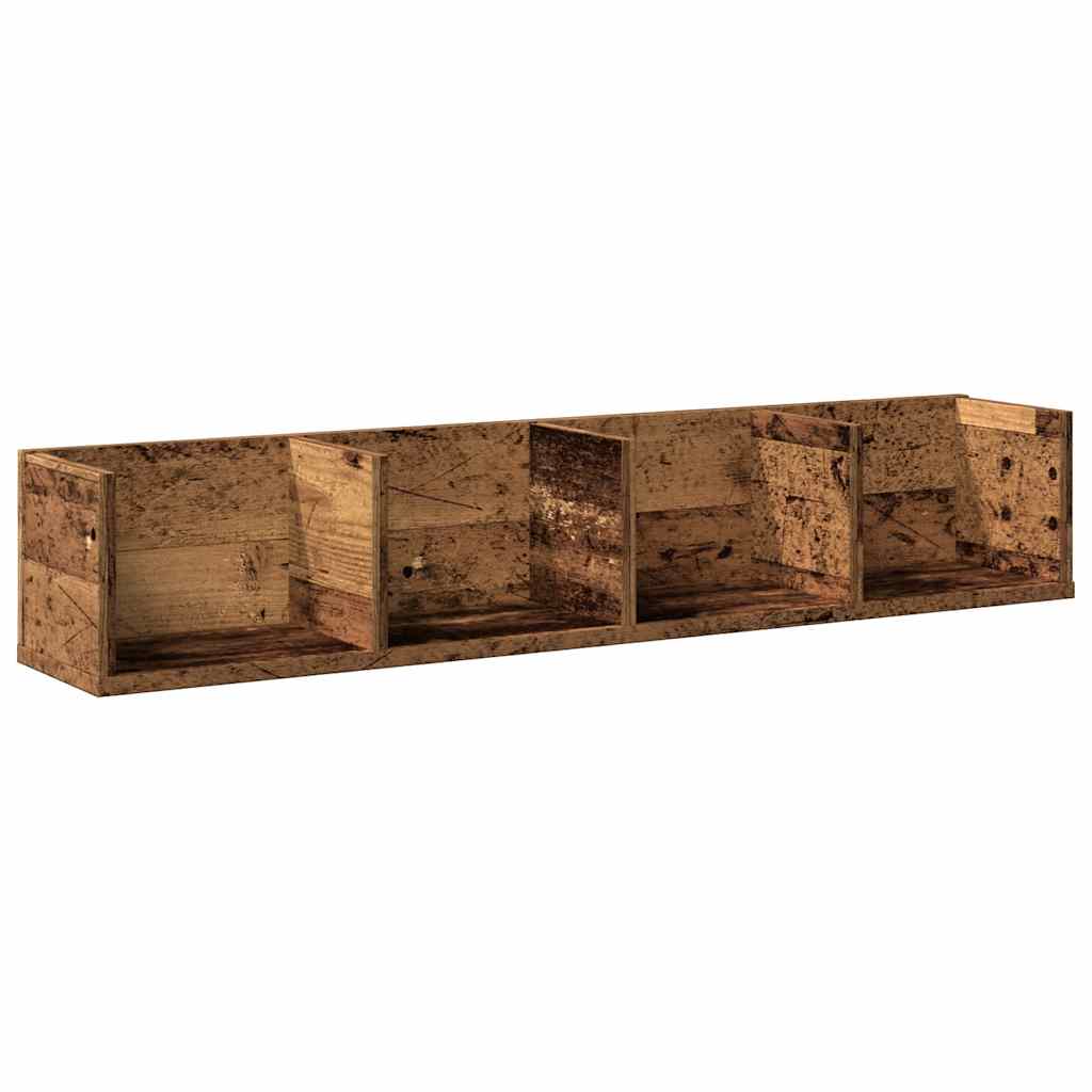 CD zidna polica staro drvo 100x18x18 cm konstruirano drvo