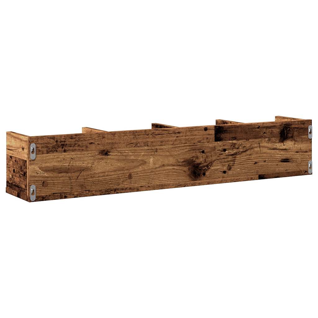 CD zidna polica staro drvo 100x18x18 cm konstruirano drvo