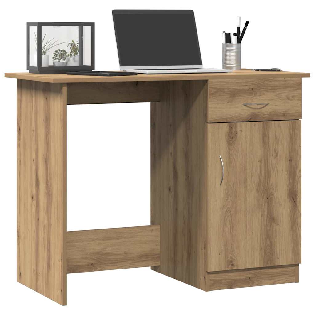 Radni stol boja hrasta artisan 100x50x76 cm konstruirano drvo