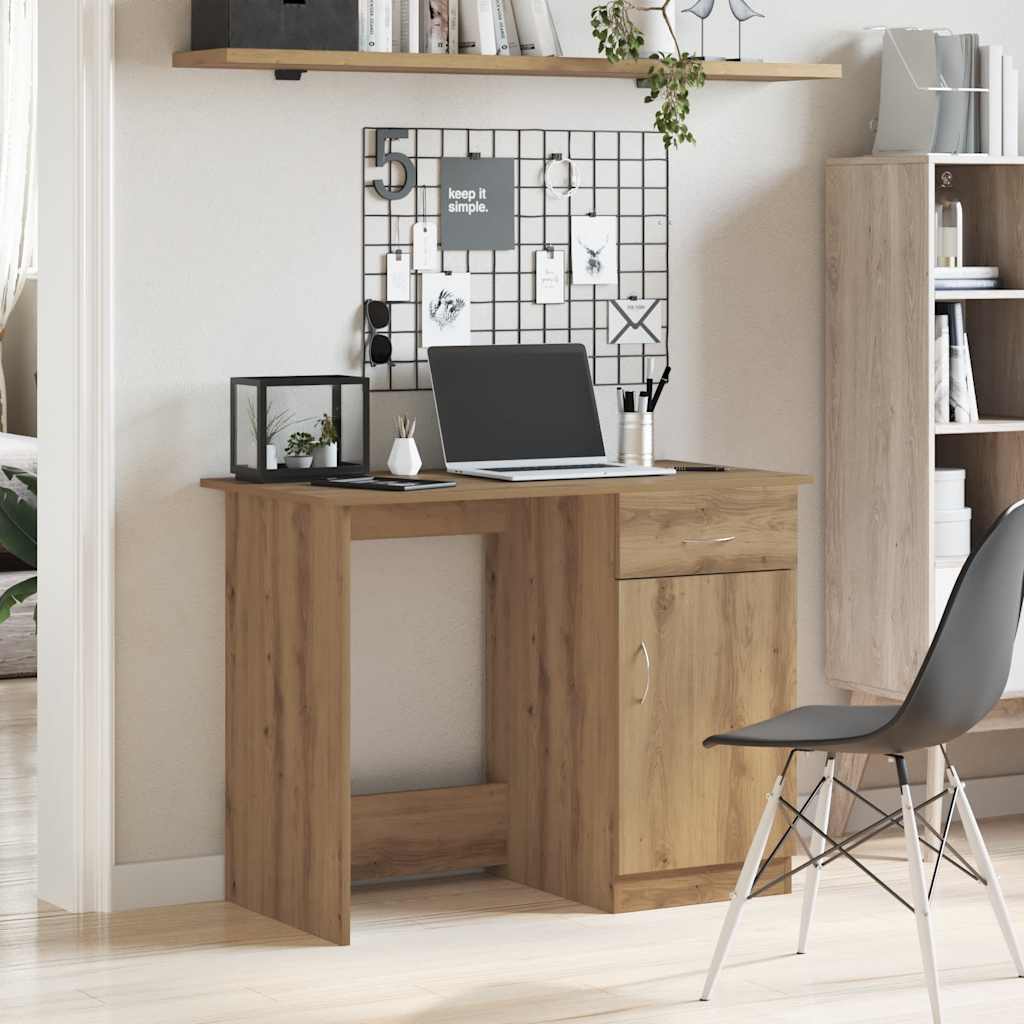 Radni stol boja hrasta artisan 100x50x76 cm konstruirano drvo