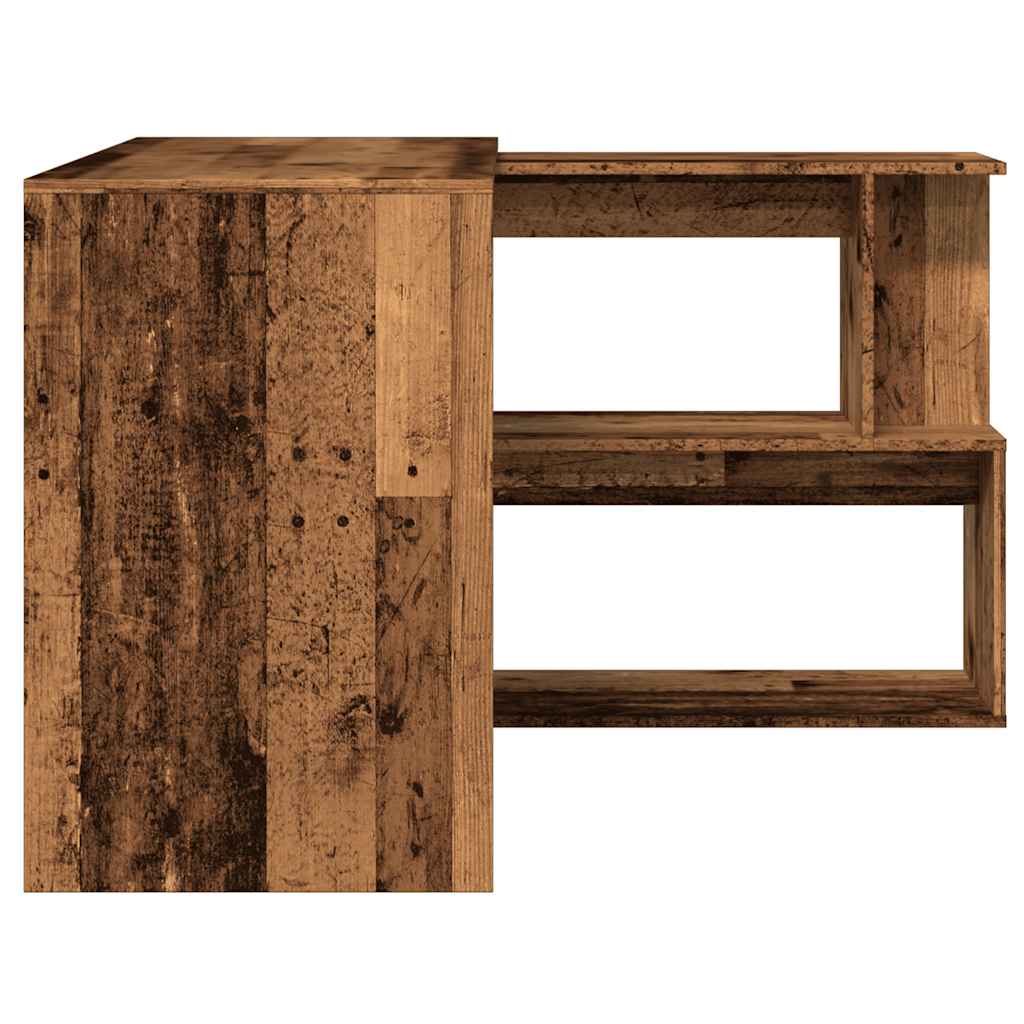 Kutni radni stol staro drvo 200,5x50x76 cm konstruirano drvo