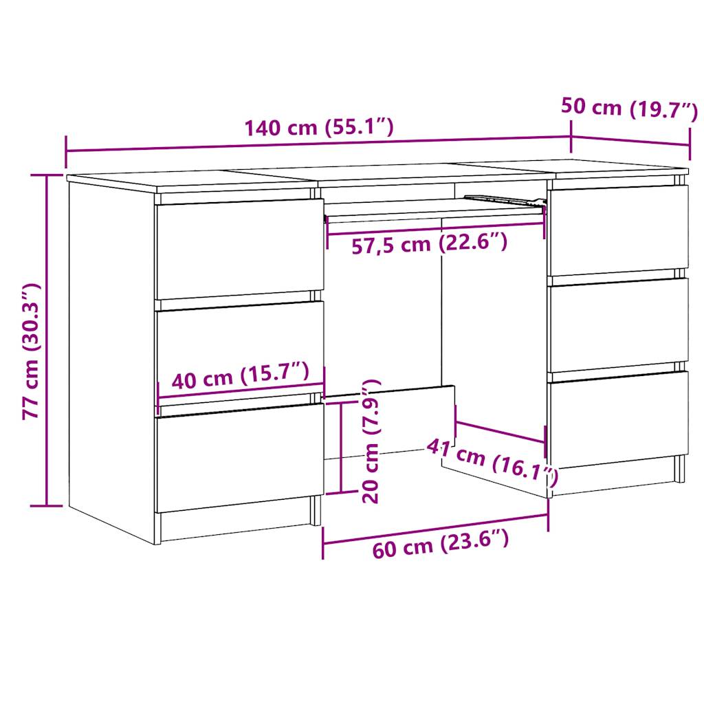 Pisaći stol staro drvo 140x50x77 cm konstruirano drvo