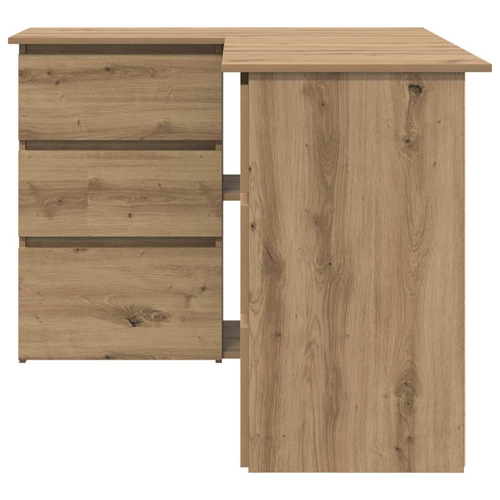 Kutni stol obrtnički hrast 145x100x76 cm konstruirano drvo