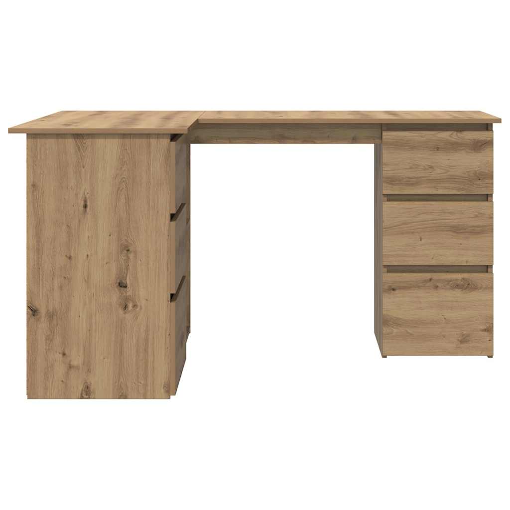 Kutni stol obrtnički hrast 145x100x76 cm konstruirano drvo