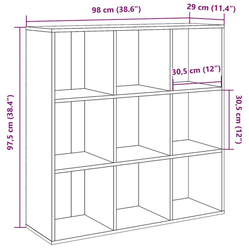 Ormarić za knjige staro drvo 98x29x97,5 cm