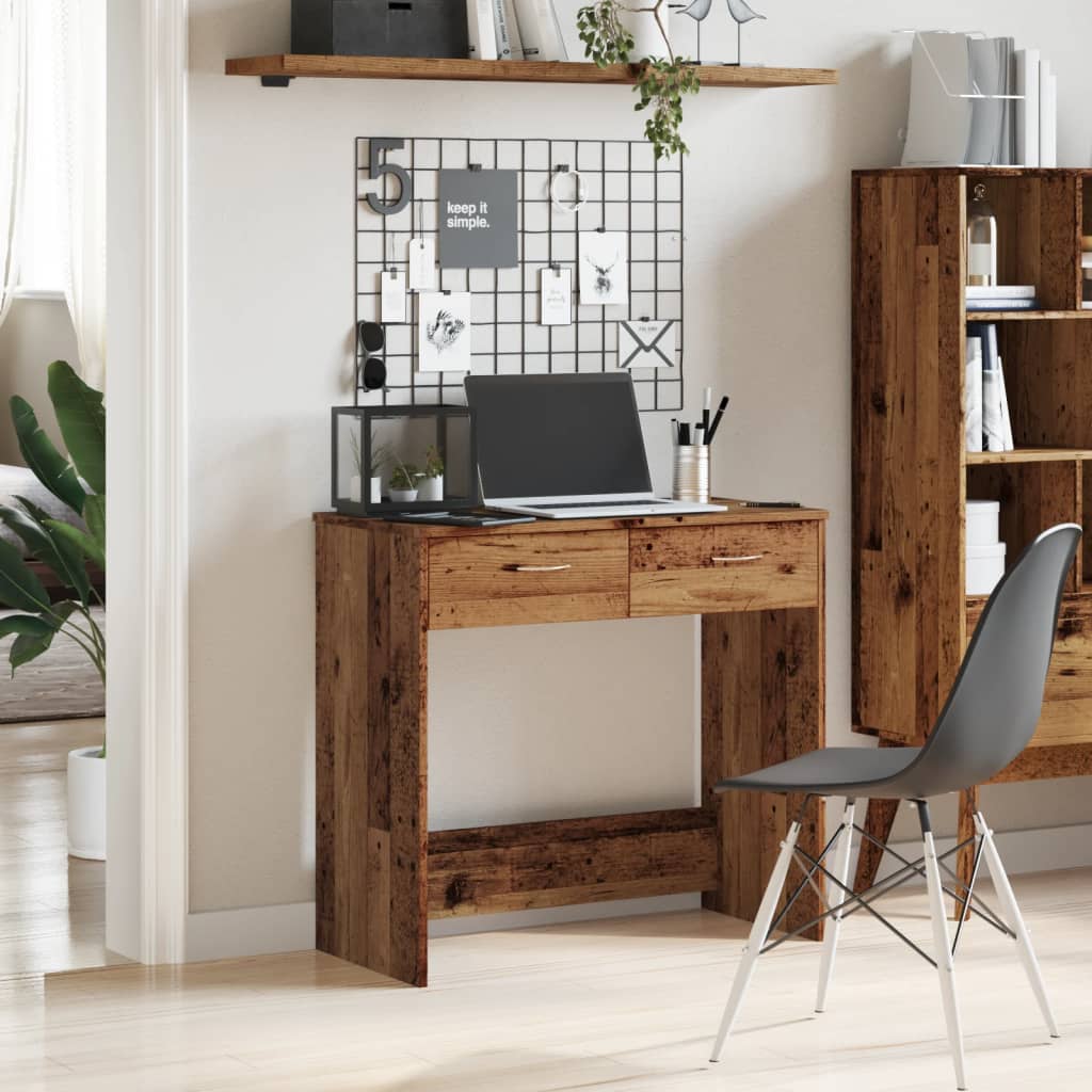 Radni stol boja starog drva 80 x 40 x 75 cm konstruirano drvo