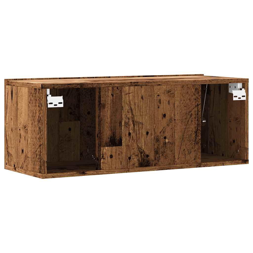 Zidni TV ormarić staro drvo 80x30x30 cm konstruirano drvo