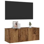 Zidni TV ormarić staro drvo 80x30x30 cm konstruirano drvo