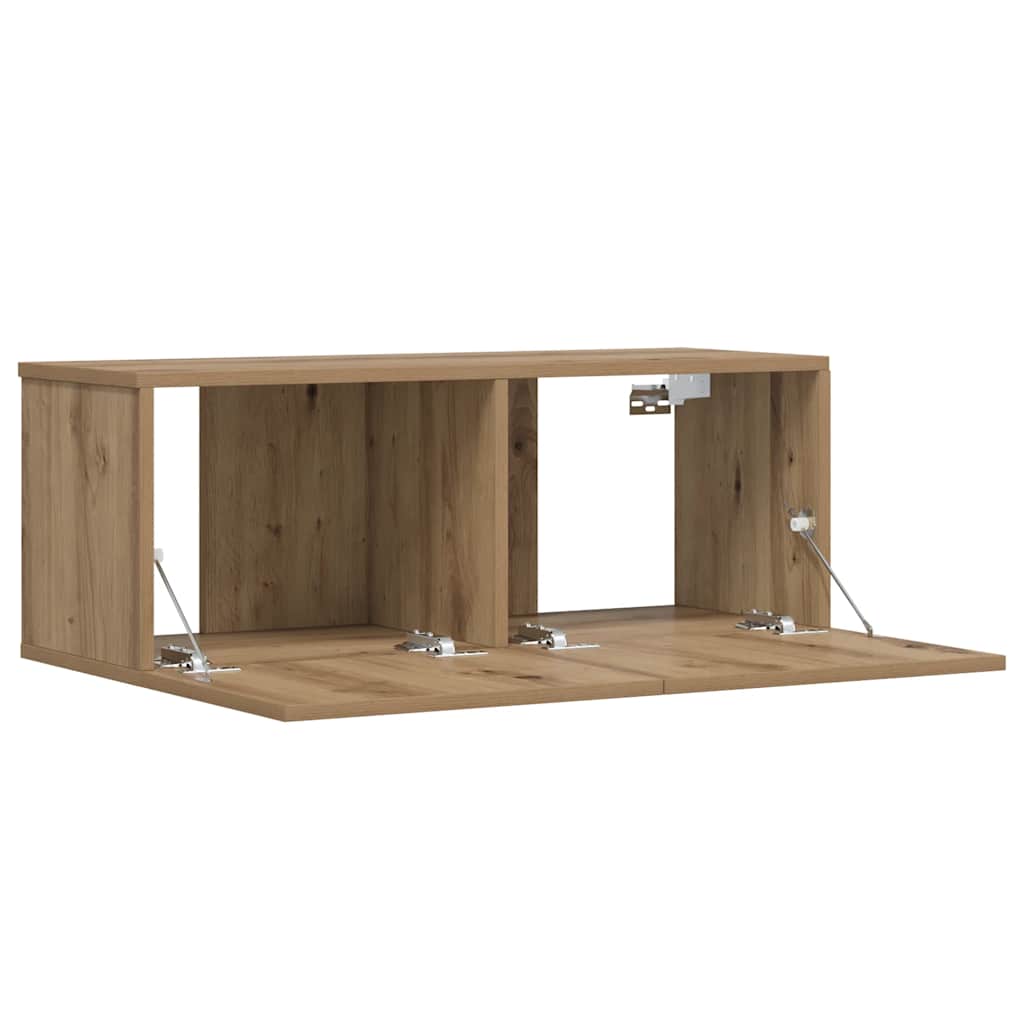 Zidni TV ormarić Artisan hrast 80x30x30 cm izrađeno drvo