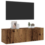 Zidni TV ormarić staro drvo 100x30x30 cm konstruirano drvo