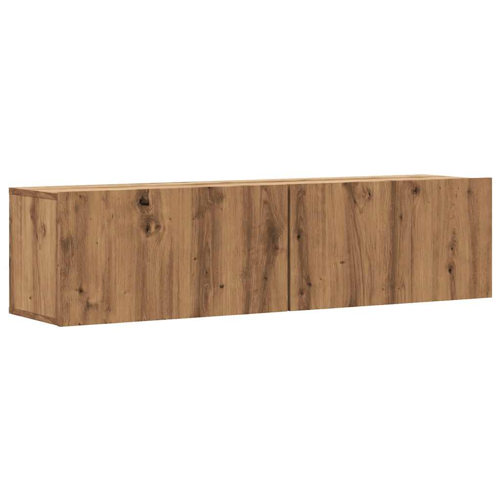 Zidni TV ormarić Artisan hrast 120x30x30 cm izrađeno drvo