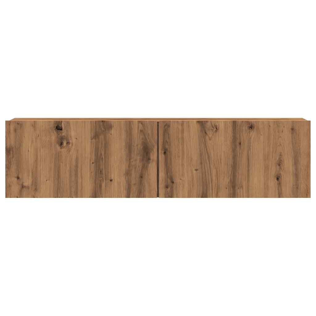 Zidni TV ormarić Artisan hrast 120x30x30 cm izrađeno drvo