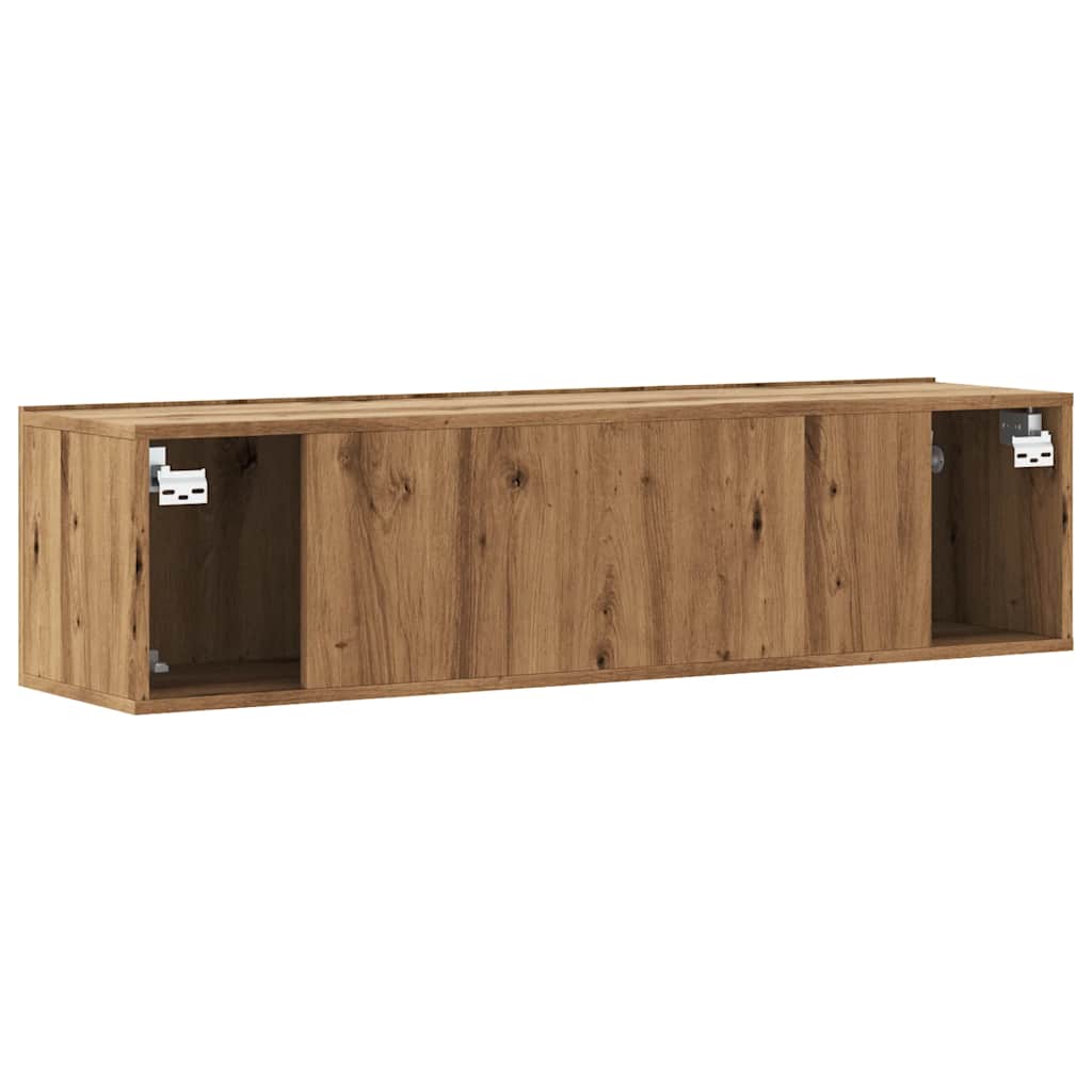 Zidni TV ormarić Artisan hrast 120x30x30 cm izrađeno drvo