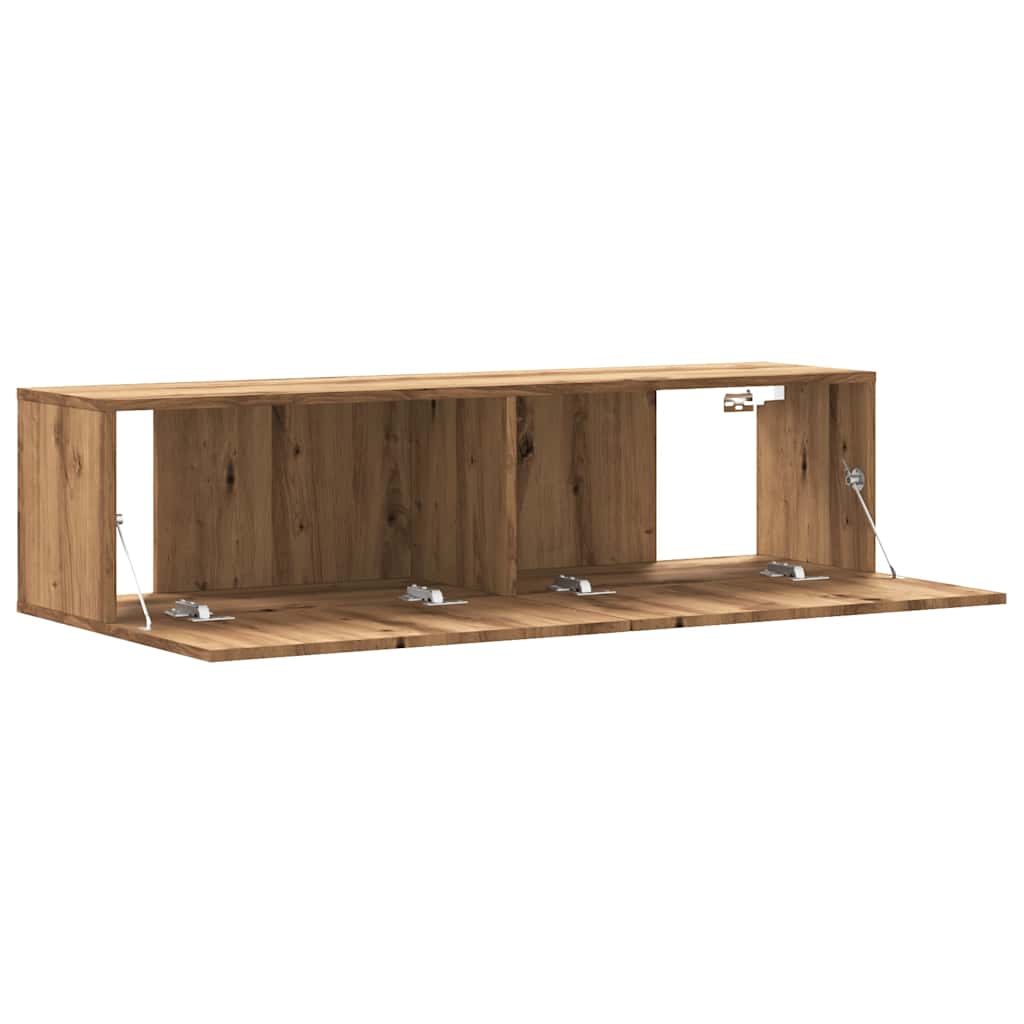 Zidni TV ormarić Artisan hrast 120x30x30 cm izrađeno drvo
