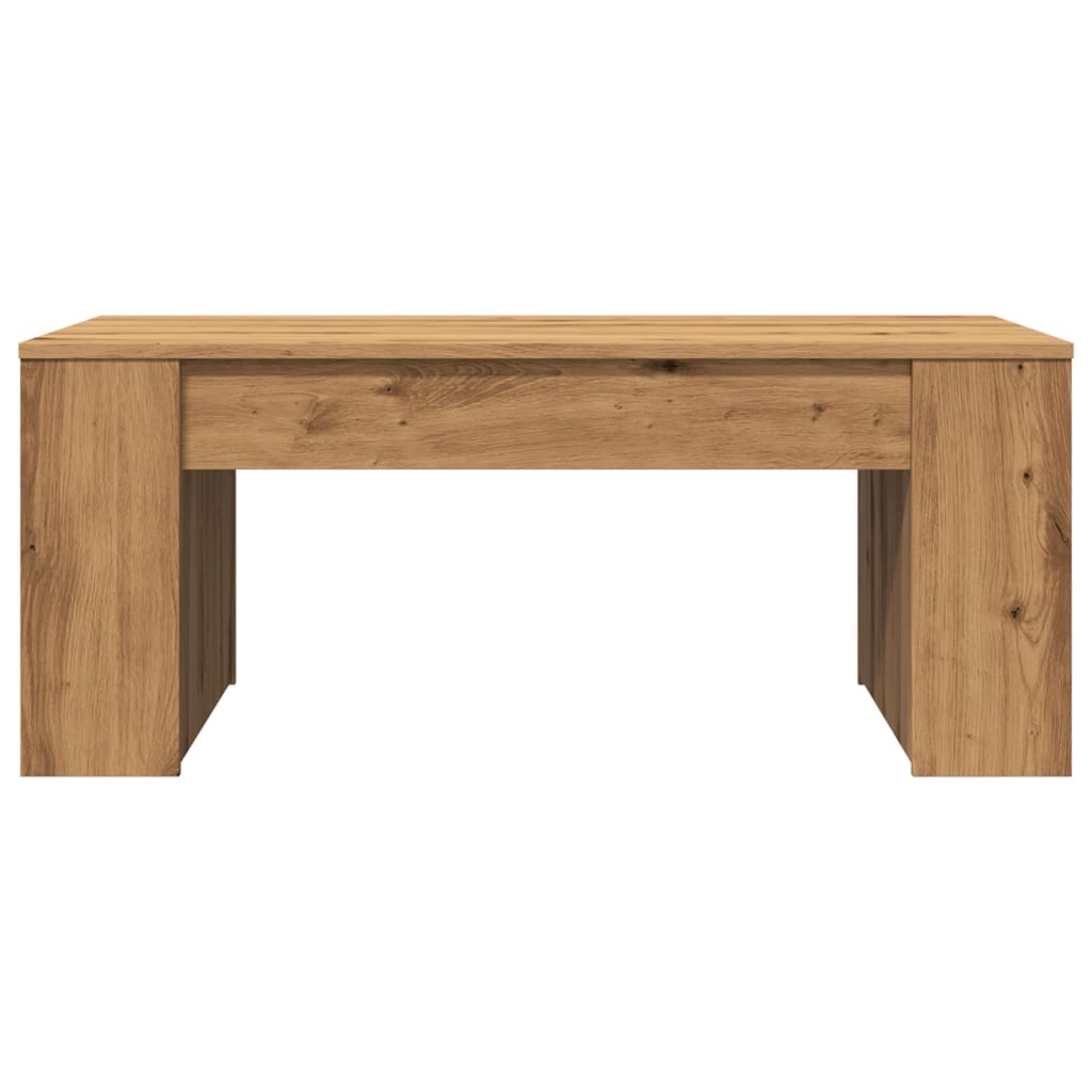 Stolić z kavu boja hrasta artisan 102x55x42cm konstruirano drvo