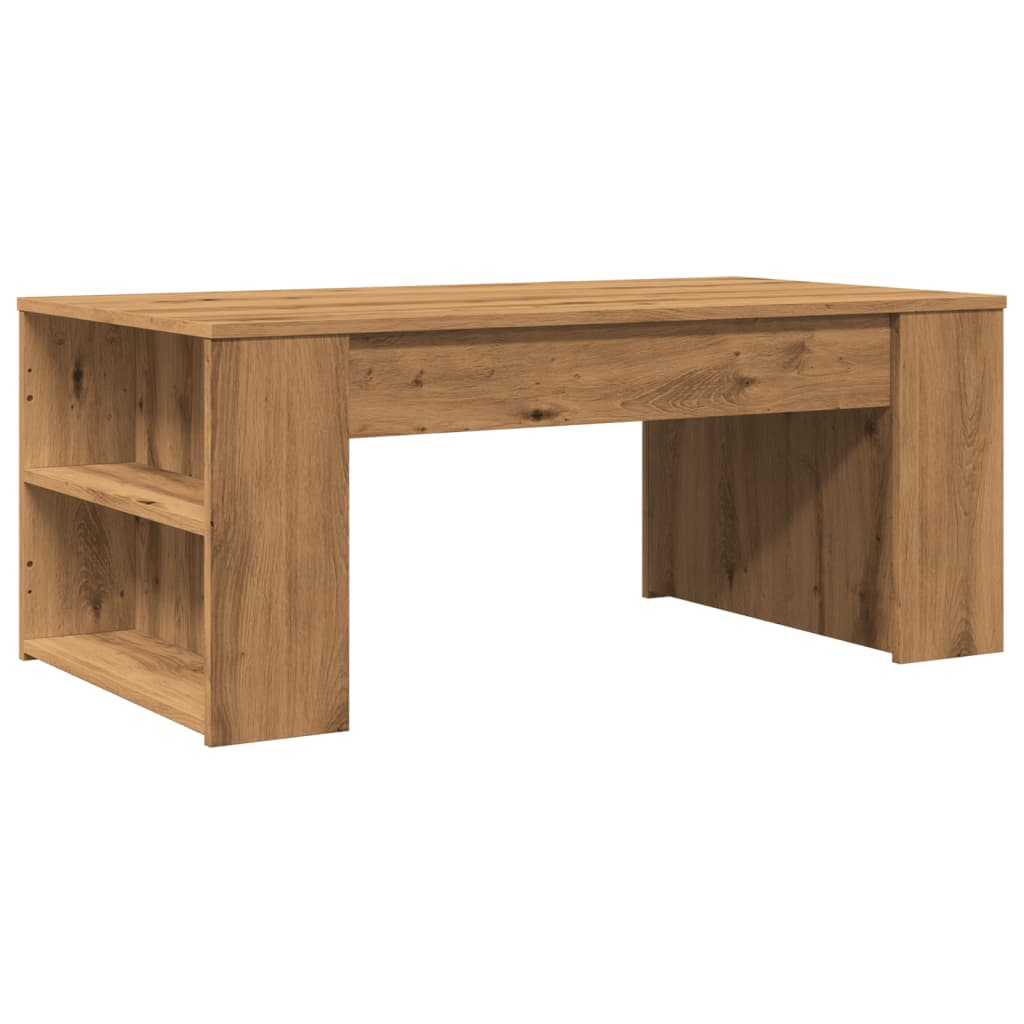 Stolić z kavu boja hrasta artisan 102x55x42cm konstruirano drvo