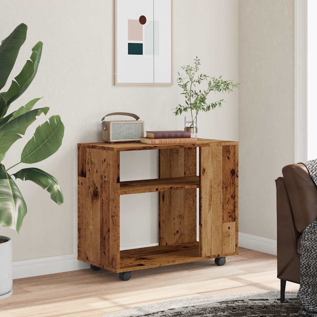Pomoćni stol staro drvo 70x35x55 cm konstruirano drvo