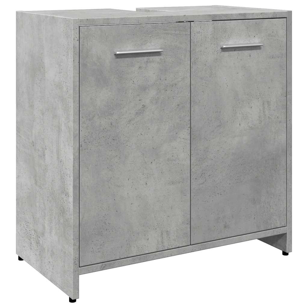 Kupaonski ormarić za umivaonik beton sivi 60x33x60 cm