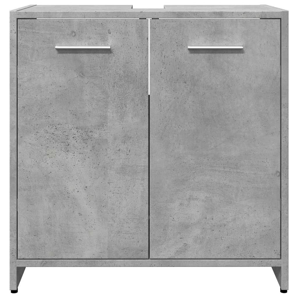 Kupaonski ormarić za umivaonik beton sivi 60x33x60 cm
