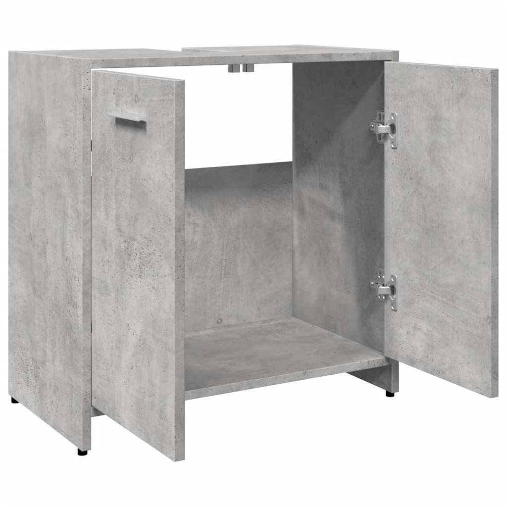 Kupaonski ormarić za umivaonik beton sivi 60x33x60 cm